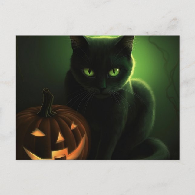 Postkarten Cat Halloween (Vorderseite)