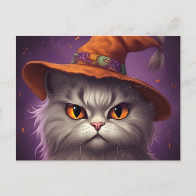 Postkarten Cat Halloween (Vorderseite)