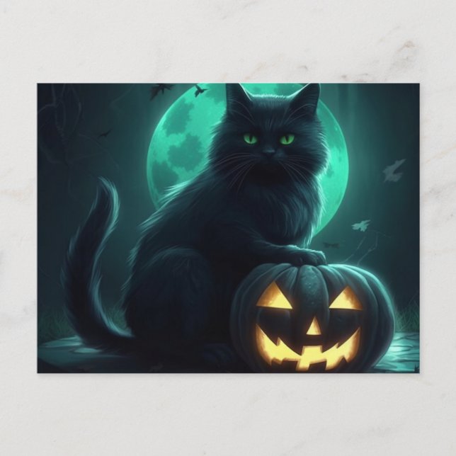 Postkarten Cat Halloween (Vorderseite)