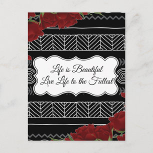 Postkarten-Designer für die Rose Schwarz/Weiß Postkarte
