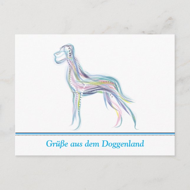 Postkarten Dogge (Vorderseite)