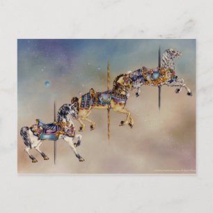 Postkarten - Drei Karussellpferde