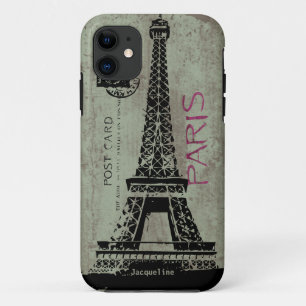 Postkarten-Eiffel-Turm Paris Vintager Case-Mate iPhone Hülle