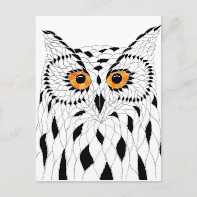 Postkarten Eule (Vorderseite)