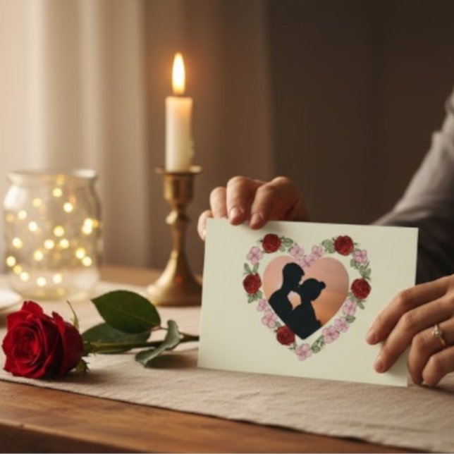 Postkarten-Foto & personalisiert – Herz Postkarte (Von Creator hochgeladen)