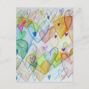Postkarten für Community Hearts Farbe