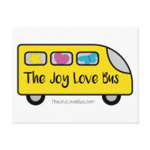 Postkarten für das Joy Liebe Bus-Logo