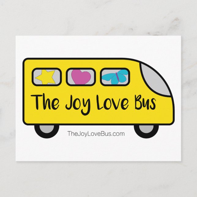 Postkarten für das Joy Liebe Bus-Logo (Vorderseite)