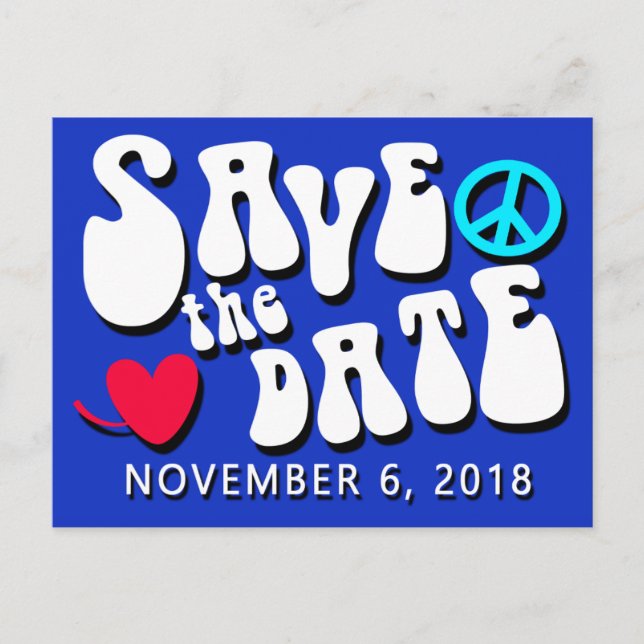 Postkarten für die Wähler SAVE THE DATE am 6. Nove (Vorderseite)