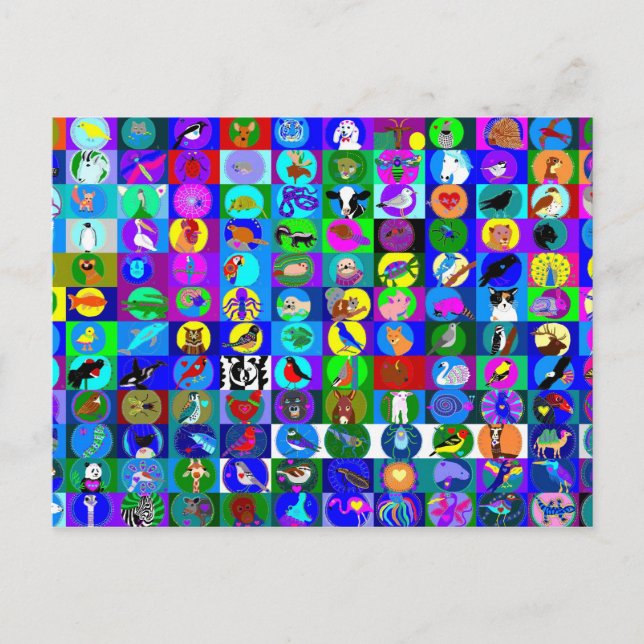 Postkarten für gespendete Tierlieder (Vorderseite)