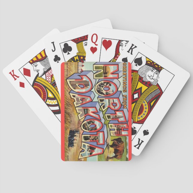 Postkarten für Nord-Dakota Spielkarten (Rückseite)