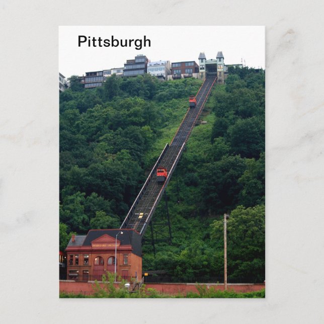 -Postkarten für Pittsburgh-Incline-Foto Postkarte (Vorderseite)