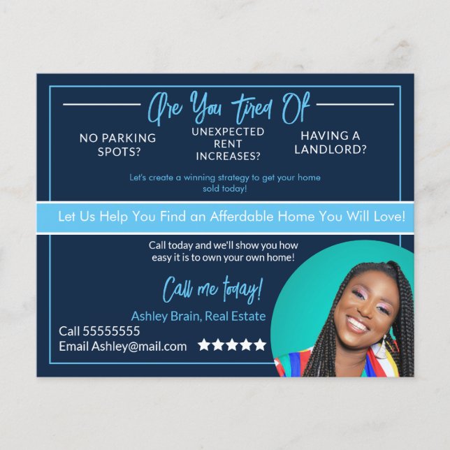 Postkarten für reales Anwesen Flyer (Vorne)