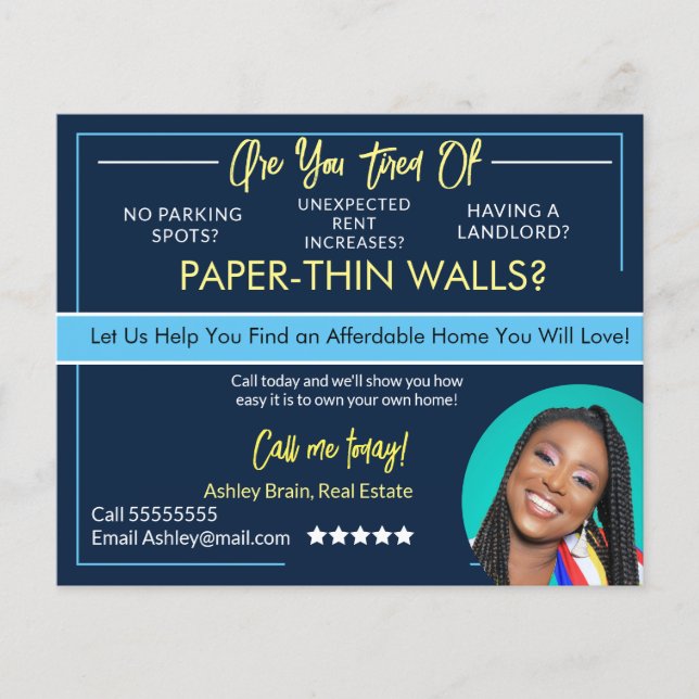 Postkarten für reales Anwesen Flyer (Vorne)