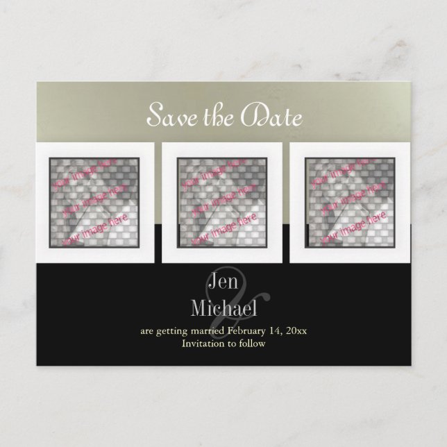 Postkarten für Save the Date Fotos, (Vorderseite)