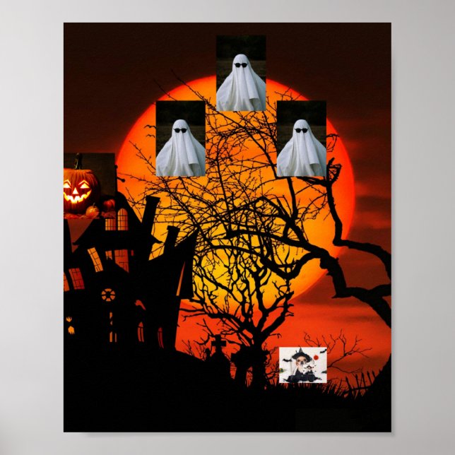 Postkarten-Halloween-Party Poster (Vorne)