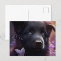 Postkarten Hund Mauve