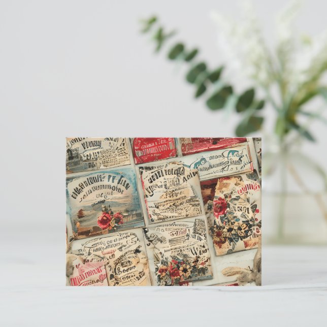 Postkarten im Vintage-Design (Stehend Vorderseite)
