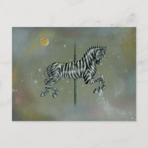 Postkarten - Karussell Zebra