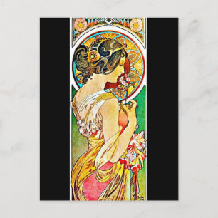 Postkarten-Klassiker/Retro-Alphonse Mucha 66 Postkarte