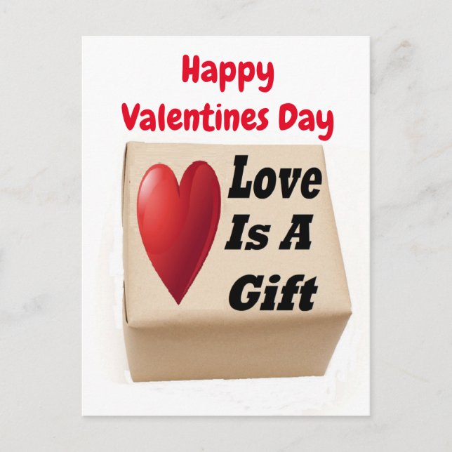 Postkarten-Liebe ist ein Geschenk Postkarte (Vorderseite)