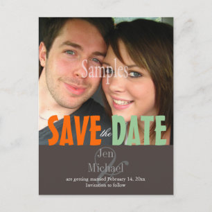 Postkarten mit schlichtem, Save the Date Foto,