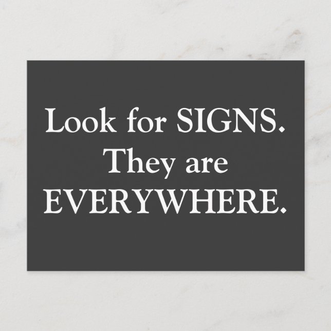 Postkarten-Motivation - Zeichen sind überall Postkarte (Vorderseite)