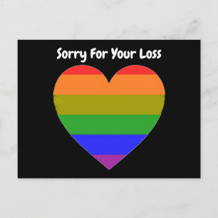 Postkarten-Regenbogen-Herz Beileid zu Ihrem Verlus Postkarte
