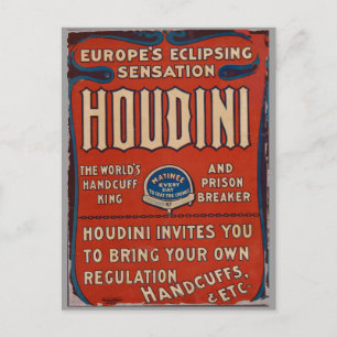 Postkarten-Reproduktion Vintage Poster Houdin Postkarte