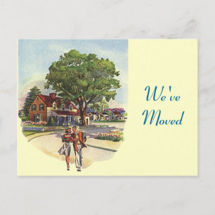 Postkarten-Retro Paare haben wir neues Ankündigungspostkarte