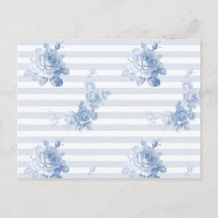 Postkarten "Seaside Garden Stripe" in Heidelbeere