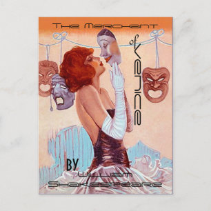 Postkarten Vintages Theater-Poster-Look Shakespear