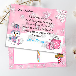 Postkarten vom Santa: Niedlicher Schneemann