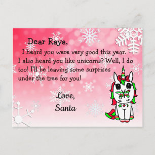 Postkarten vom Weihnachtsmann: Urlaub Einhorn in W