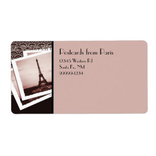 Postkarten von Pariser Rücksendeadressen-Aufkleber