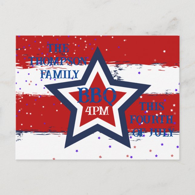 Postkarten von Uncle Sam 4. Juli (Vorderseite)