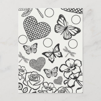 Postkartenfarbe für Blumenmuster Postkarte