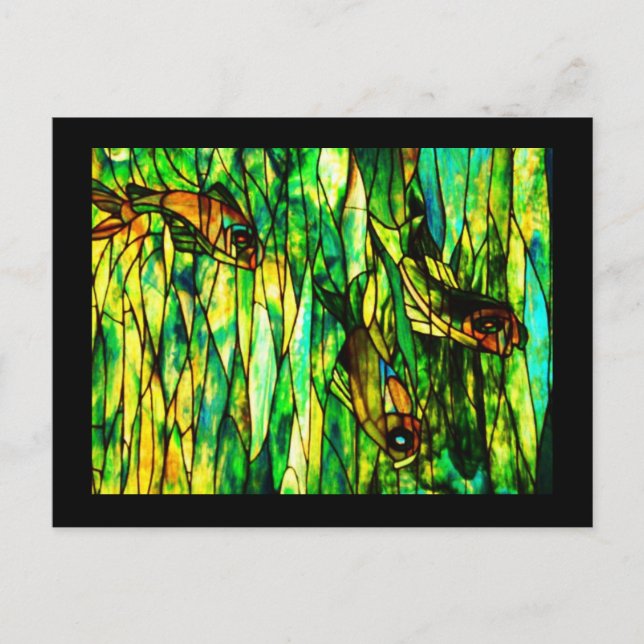 Postkartenfestes Glas - Tiffany 13 Postkarte (Vorderseite)