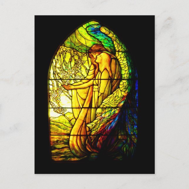 Postkartenfestes Glas - Tiffany 7 Postkarte (Vorderseite)