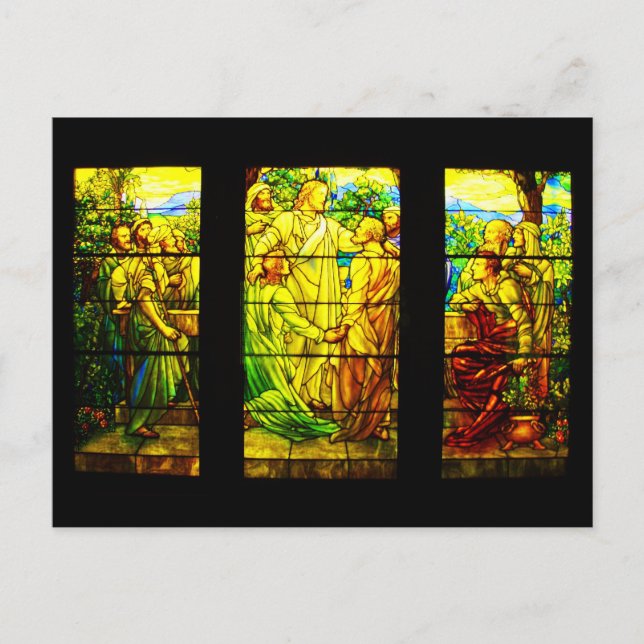 Postkartenfestes Glas - Tiffany 8 Postkarte (Vorderseite)