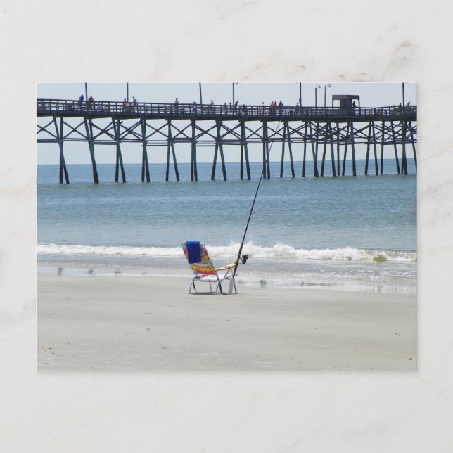 Postkartenfischerei auf Oak Island Beach Postkarte (Vorderseite)