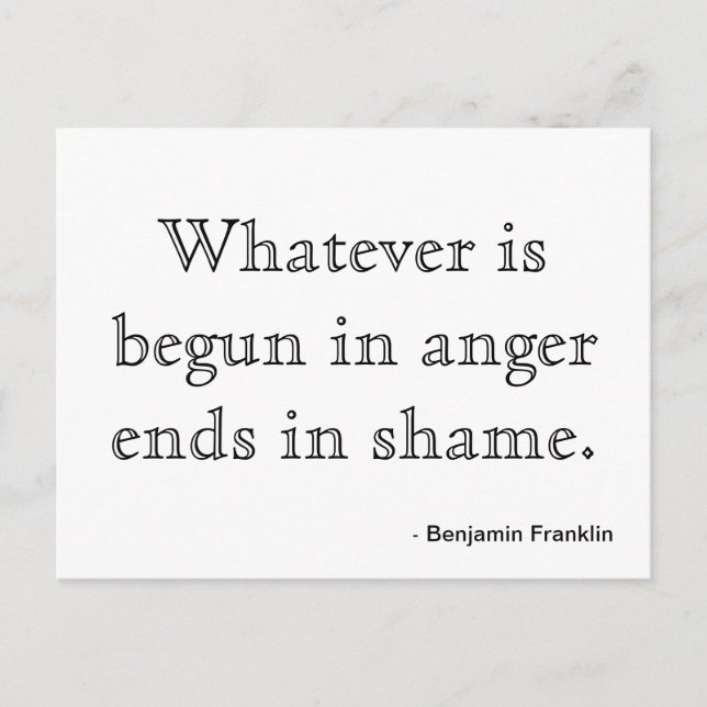 Postkartenmotivation - Wut Postkarte (Vorderseite)