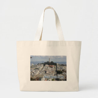 Postkartenstil San Francisco Jumbo Stoffbeutel