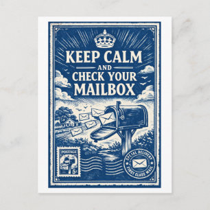 Postkasten im Vintage-Stil "Keep Calm" Postkarte