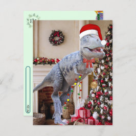 Postkreuzung - Dinosaurier Weihnachten Postkarte