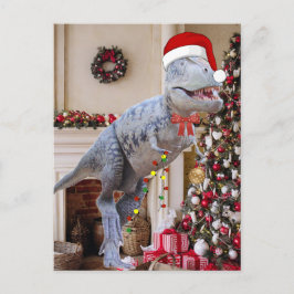 Postkreuzung - Dinosaurier Weihnachten Postkarte
