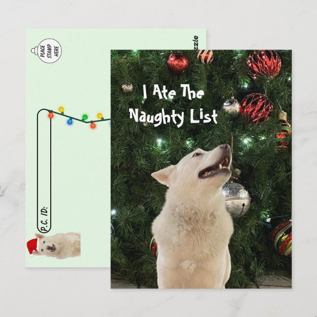 Postkreuzung - Kristallweihnachtliche Weihnachten Postkarte (Vorne/Hinten)