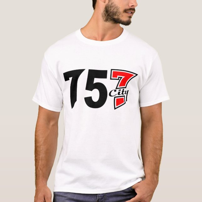Postleitzahl 757city T-Shirt (Vorderseite)