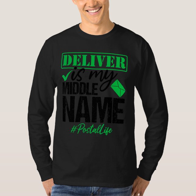Postleitzahl Postpostalischer Postdienstmitarbeite T-Shirt (Vorderseite)