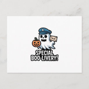 Postman Boo – Spooky Cute Halloween Ghost Delivery Feiertagspostkarte